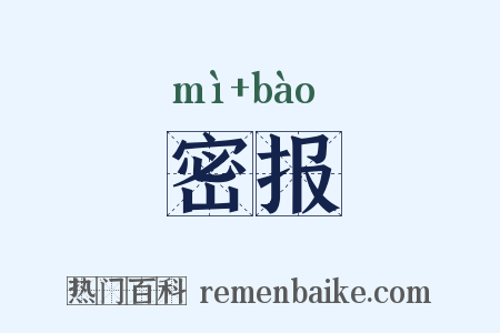 密报是什么意思的图片